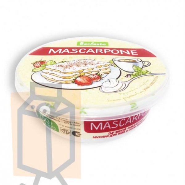 Сыр мягкий "Маскарпоне" "Bonfesto" 78% 250г коробка