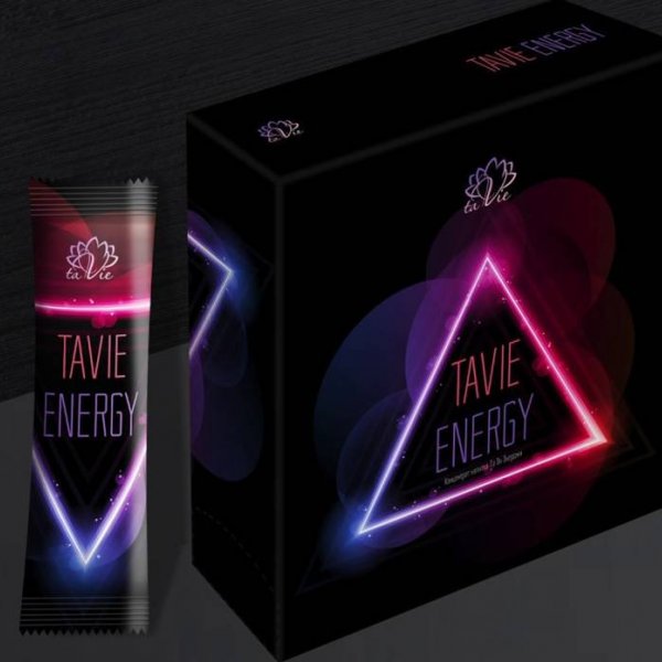 TaVie Energy - зелёный коктейль из злаков и водорослей, упаковка (15 саше)