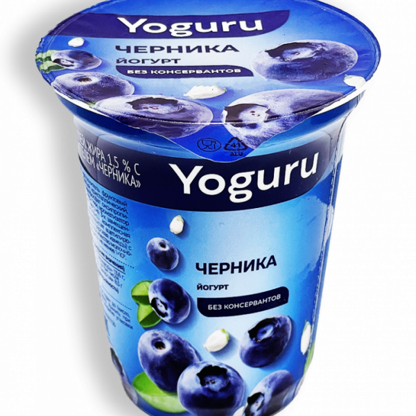 Йогурт Yoguru черника 1,5% 310г стакан