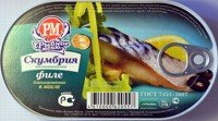Филе Скумбрия в масле (Ключ овал 175г) Рыбное Меню