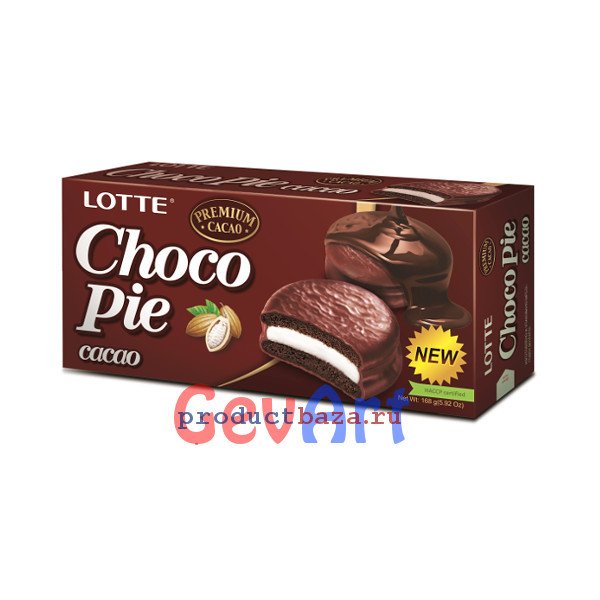 Печенье Лотте Чоко Пай какао, 168г.