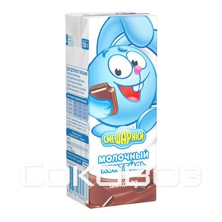 Коктейль молочный Смешарики шоколад 2,5% (18шт)