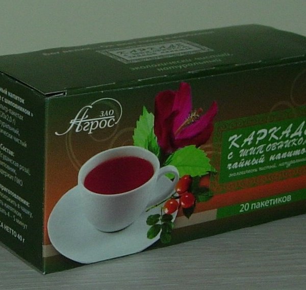 Чайный напиток цветочно-плодовый Каркаде с шиповником