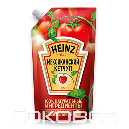 Кетчуп Heinz Мексиканский с дозатором 350г (16шт.)