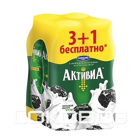 Активия Питьевая Чернослив 290гр (1*4шт.)