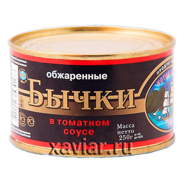 Бычки в томатном соусе "Исток", 250 гр.
