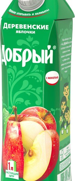 Сок Добрый Яблоко Деревенское 1 литр 12 шт в упаковке