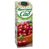 Соки Фруктовый сад Вишня-Яблоко 0,95 литра 12 штук в упаковке