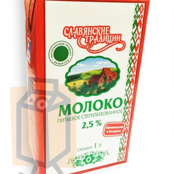 Молоко стерилизованное "Славянские традиции" 2,5% 1л тетра-пак