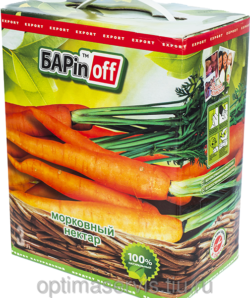 Морковный нектар БАРinoff 3 л.Bag in Box