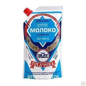 Сгущенное молоко с сахаром "РОГАЧЕВ" Дой-Пак, 380 гр.