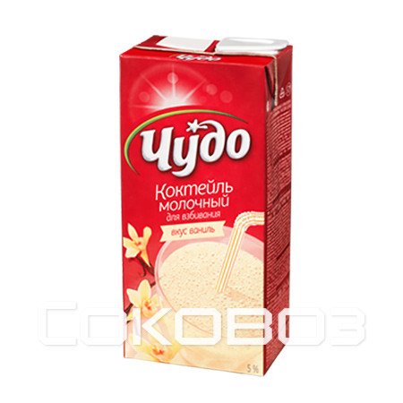 Коктейль молочный Чудо Ваниль 5%, 950г (12шт)