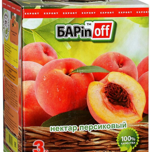 Персиковый нектар БАРinoff 3 л.Bag in Box