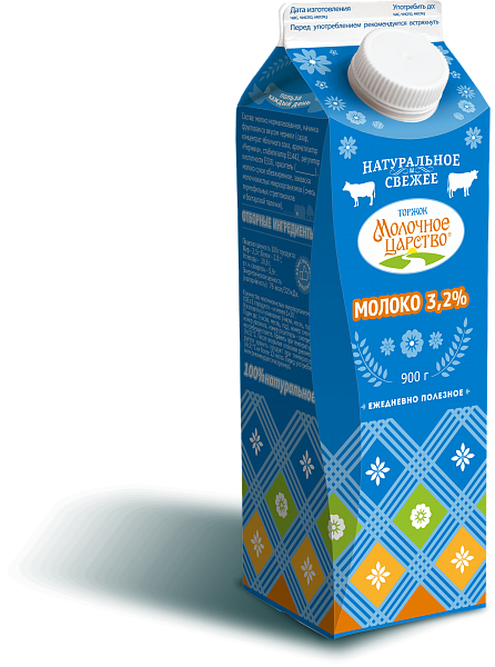 Молоко 3,2% даймонд-керв 900мл