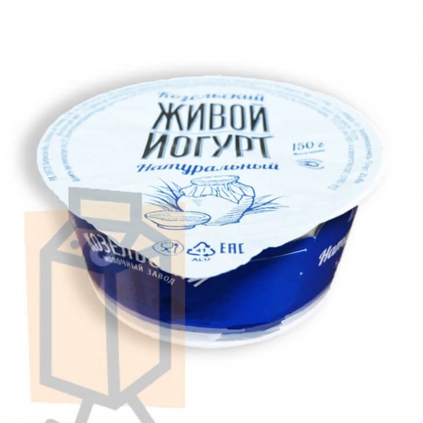 Йогурт Козельский "Живой" натуральный 2,5% 150г стакан