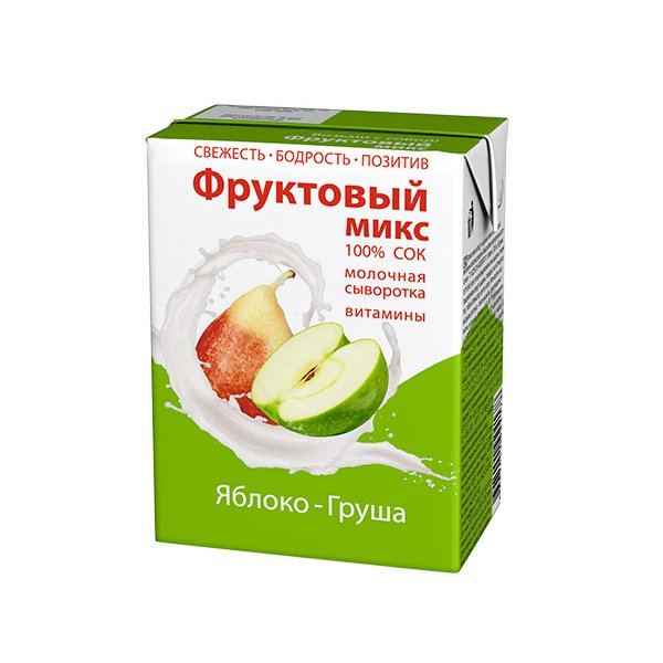 Напиток сывороточный фруктовый микс Яблоко-груша
