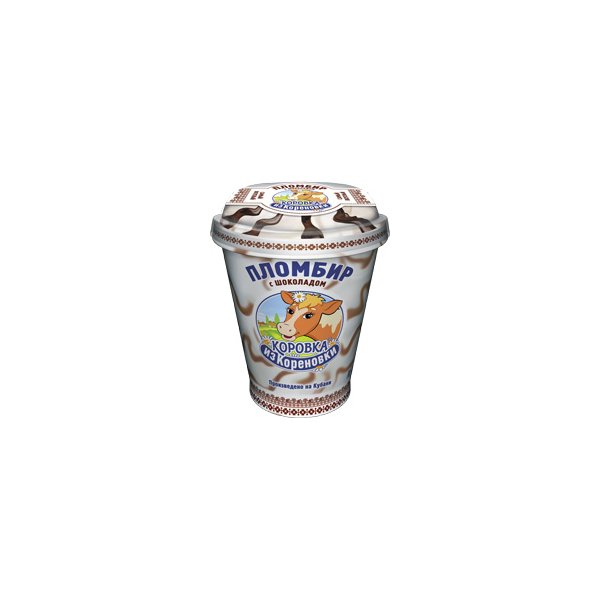 Мороженное В пластиковом стакане Пломбир с шоколадом