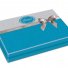 Шоколадные медальки в голубой коробке с бантом Большая коробка